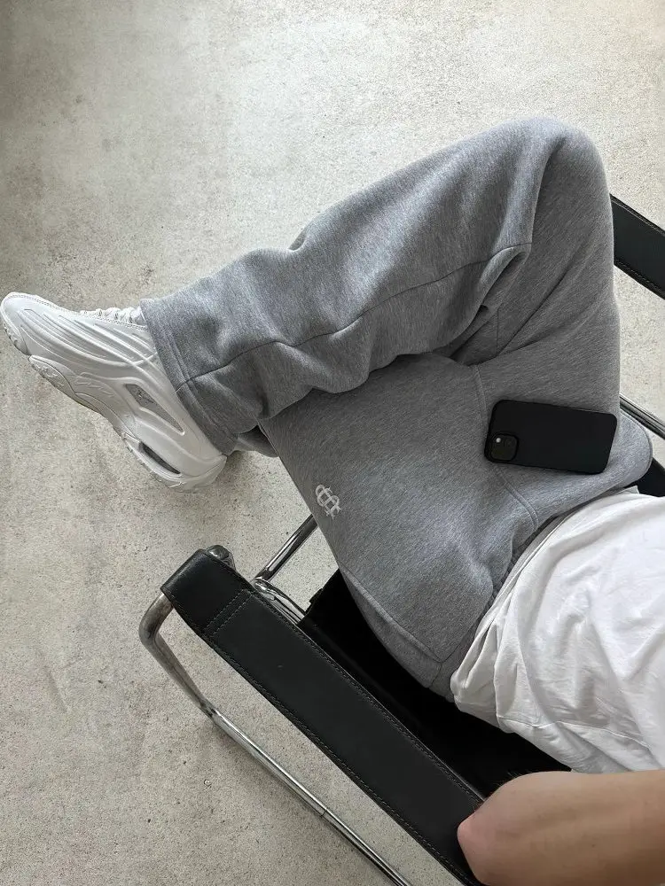 Fashion Export Cross-border Elastic Tied Rope Zipper Sweatshirt Sweatpants pure color Casual Suit High Street hip hop Rap Street