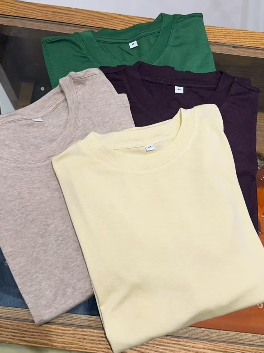 Sutou Spring Collection Versatile Round Neck T-Shirt for Women, Smooth Tencel Merino Wool Base Layer