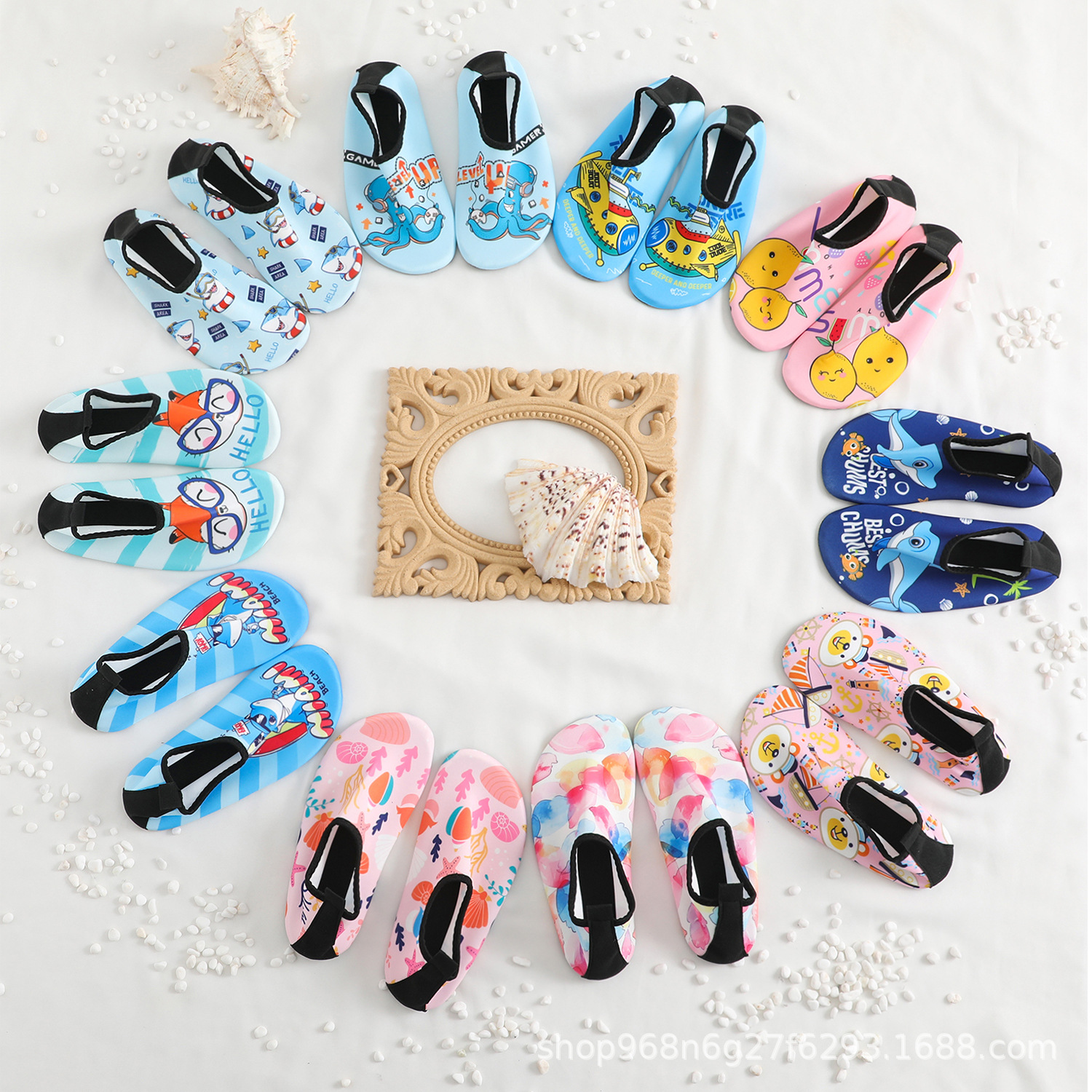 Children's Water Shoes for Boys and Girls, Parent-Child Water Shoes, Indoor Soft-Soled Shoes, Spring and Summer Diving Barefoot Skin-Friendly Swimming Shoes