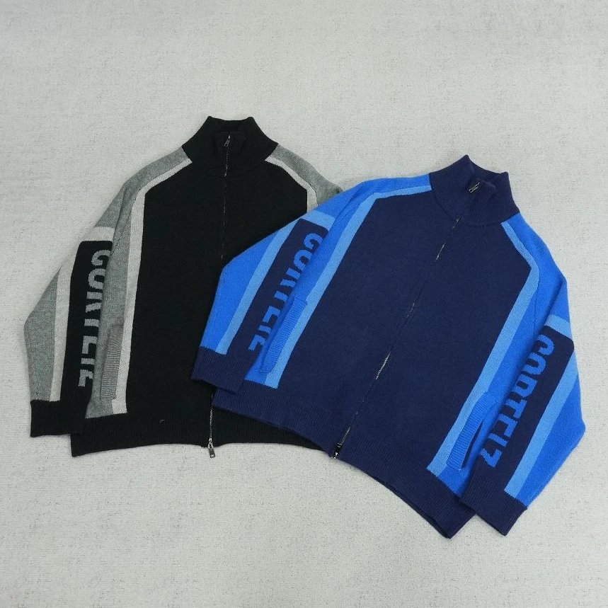 CT毛衣拼色提花Q755 Foto QC de WEIDIAN na Qualit.ly