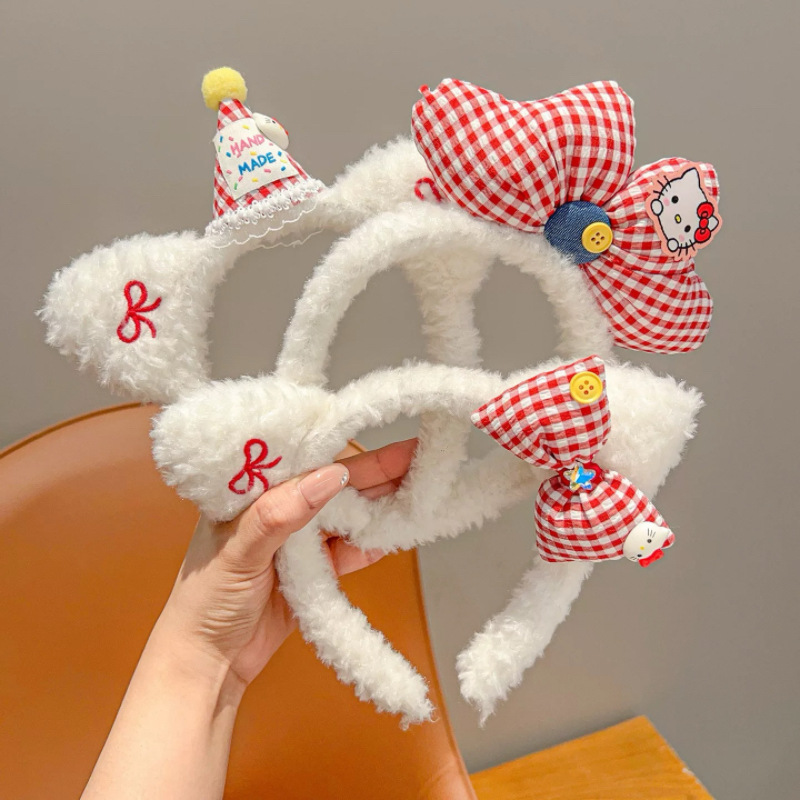 Children's Cat Ear Headband Plush for Little Girls, 2026 New Style Headband for Washing Face, Autumn and Winter, Does Not Pull Hair