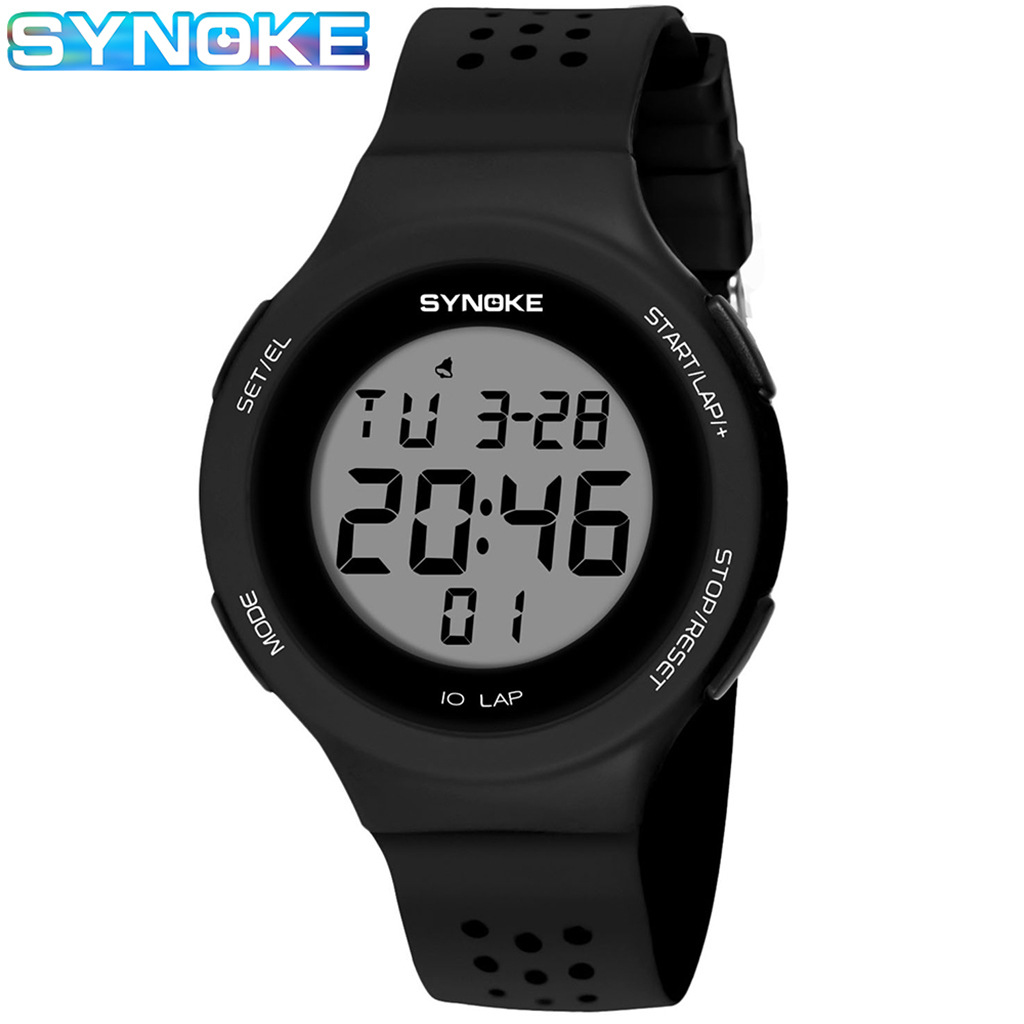 Factory goods always LED swimming waterproof electronic watch porous breathable sports watch student lovers electric 50mins wind