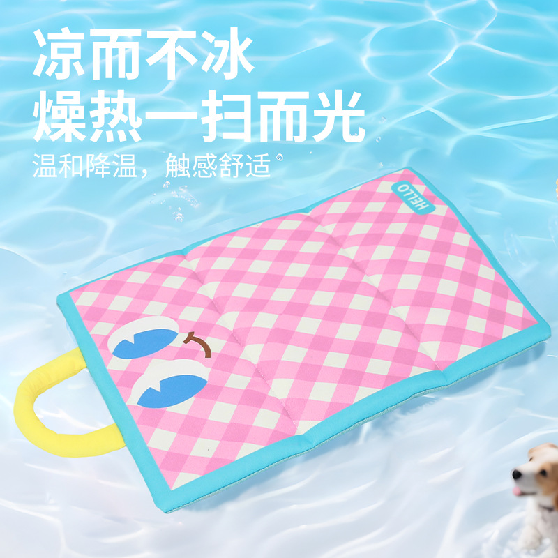 Pet mat dog mat cat mat ice silk anti-splashing cool feeling summer kitten deep sleeping mat factory can be used for hair