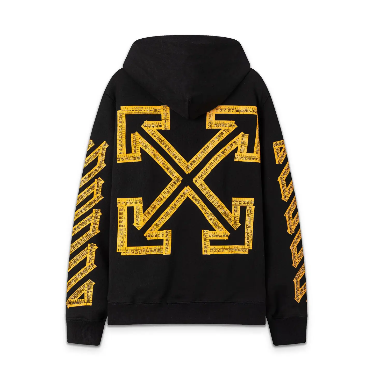 2025 Autumn New Ow Cordon Arrow Pattern Printed Hooded Sweatshirt for Men and Women Same Style One Piece Wholesale Delivery