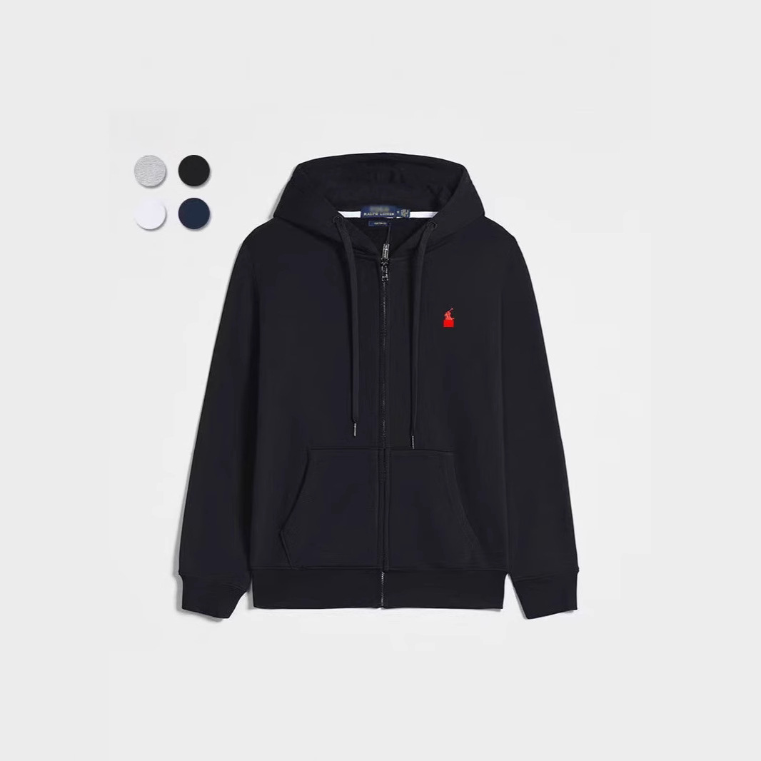 Polo Ralph Lauren Embroidered Pony Zip Hoodie White