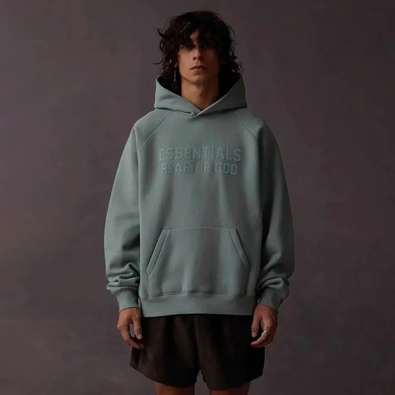 ESSENTIALSZONE Season 9 high street hipster double row beautiful fleece hoodie loose hooded sweatshirt for men and women