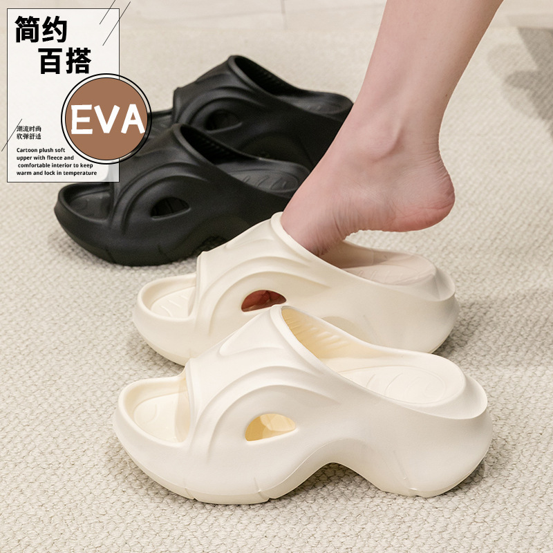 Eva Ultra-Thick Sole Foreign Trade Slippers for Women, New Outdoor Fashion for Summer 2026, European and American Style Beach Platform Shoes with a Stepping-On-Clouds Feel