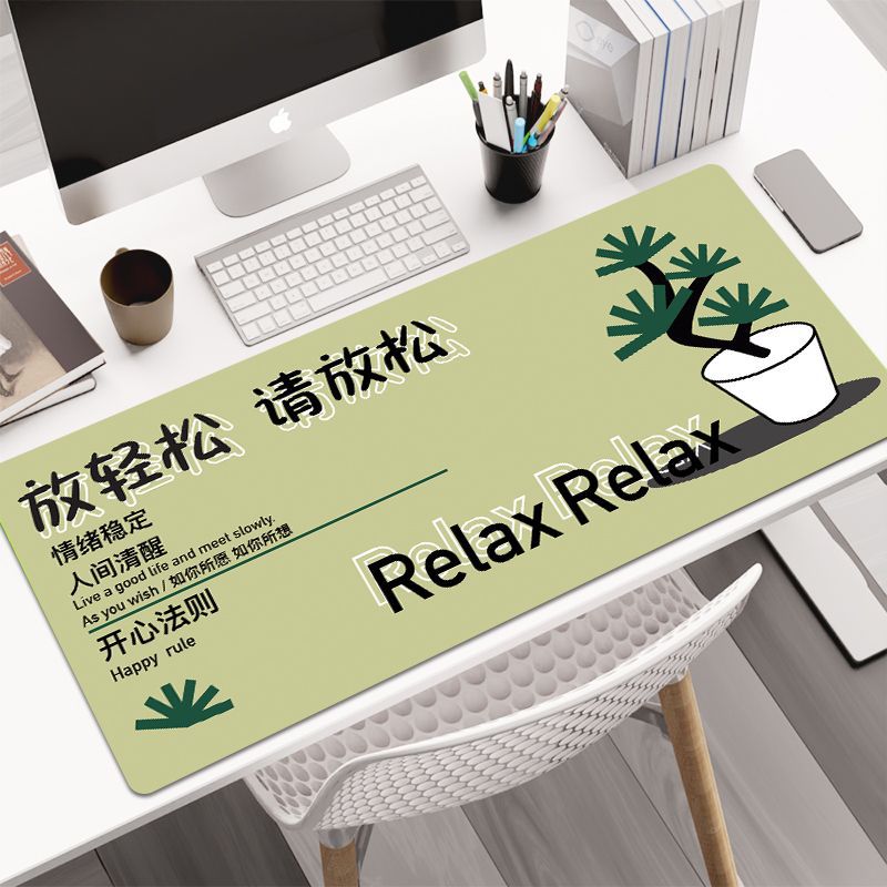 Personalized Text Mouse Pad Oversized Computer Office Desk Mat Thickened Lock Edge Desk Mat Mouse Pad for Women
