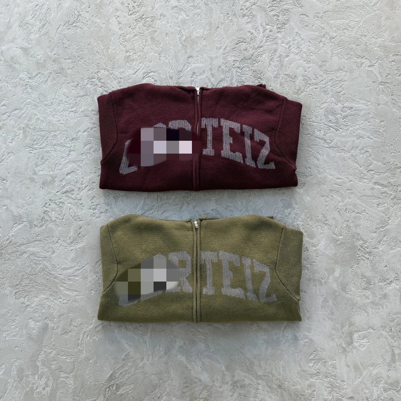 TEKZ knit zip-up hoodie