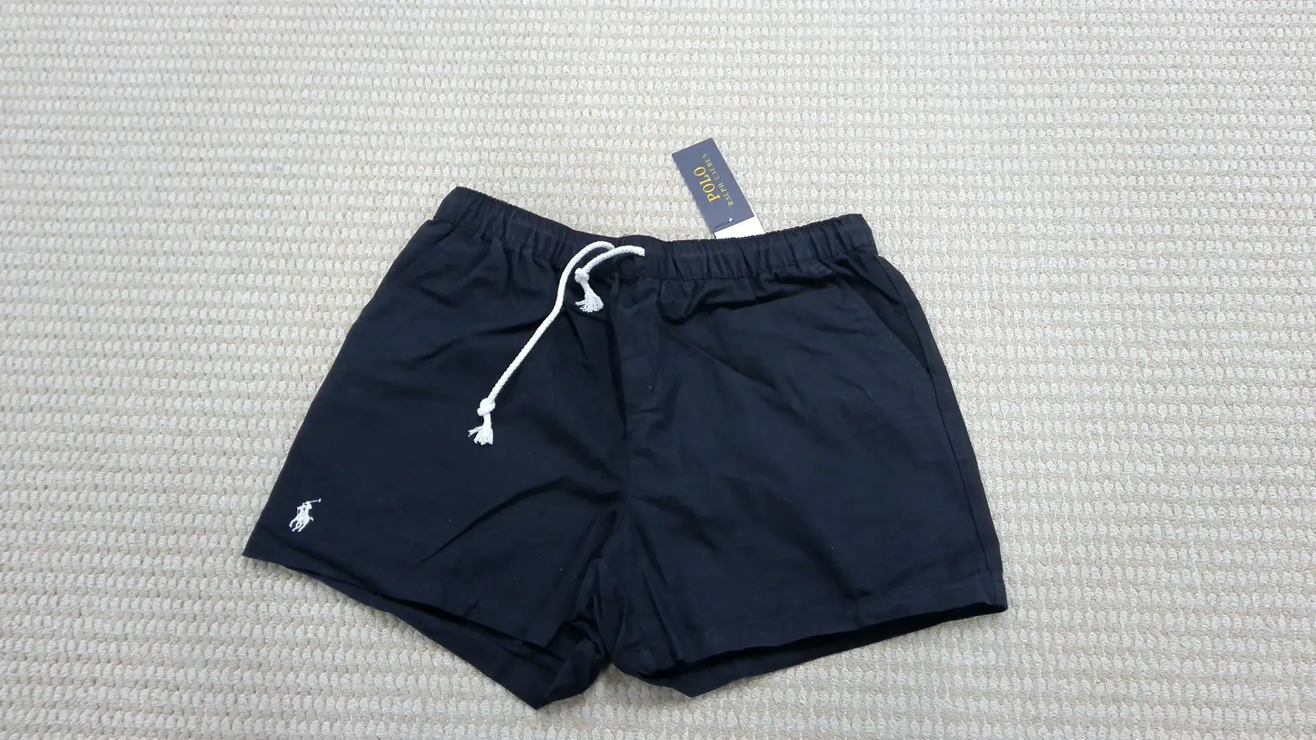 Polo Ralph Lauren Twill Cotton Drawstring Shorts Black