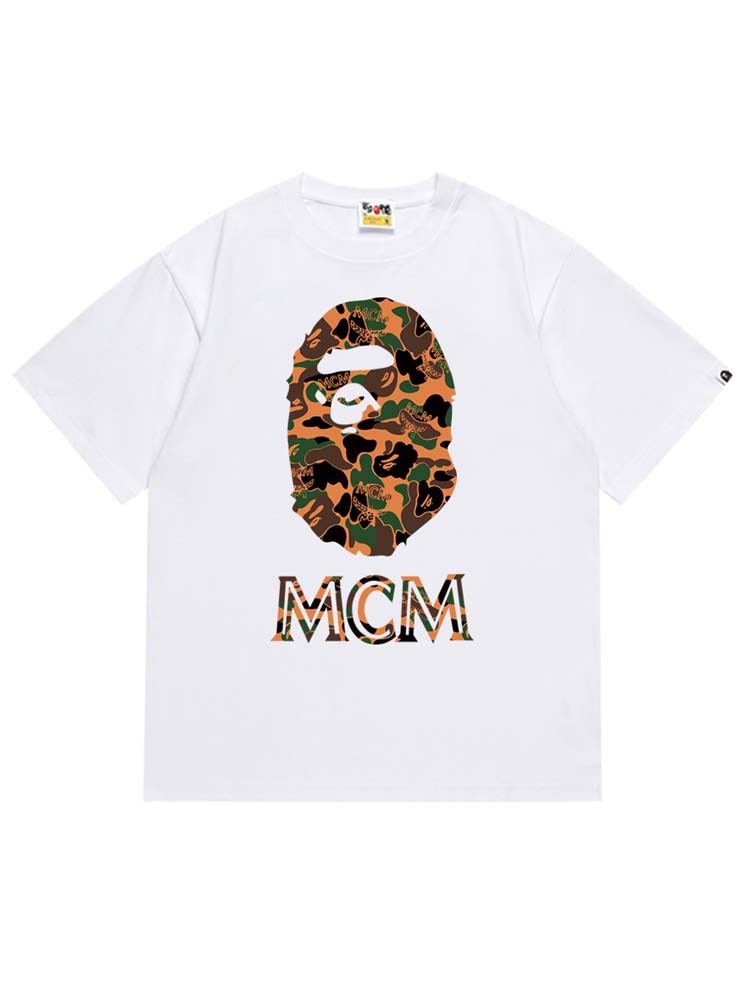 Cross-border foreign trade wholesale tide brand BAPE shark ape head crew neck short sleeve a generation of summer T-shirt jacket