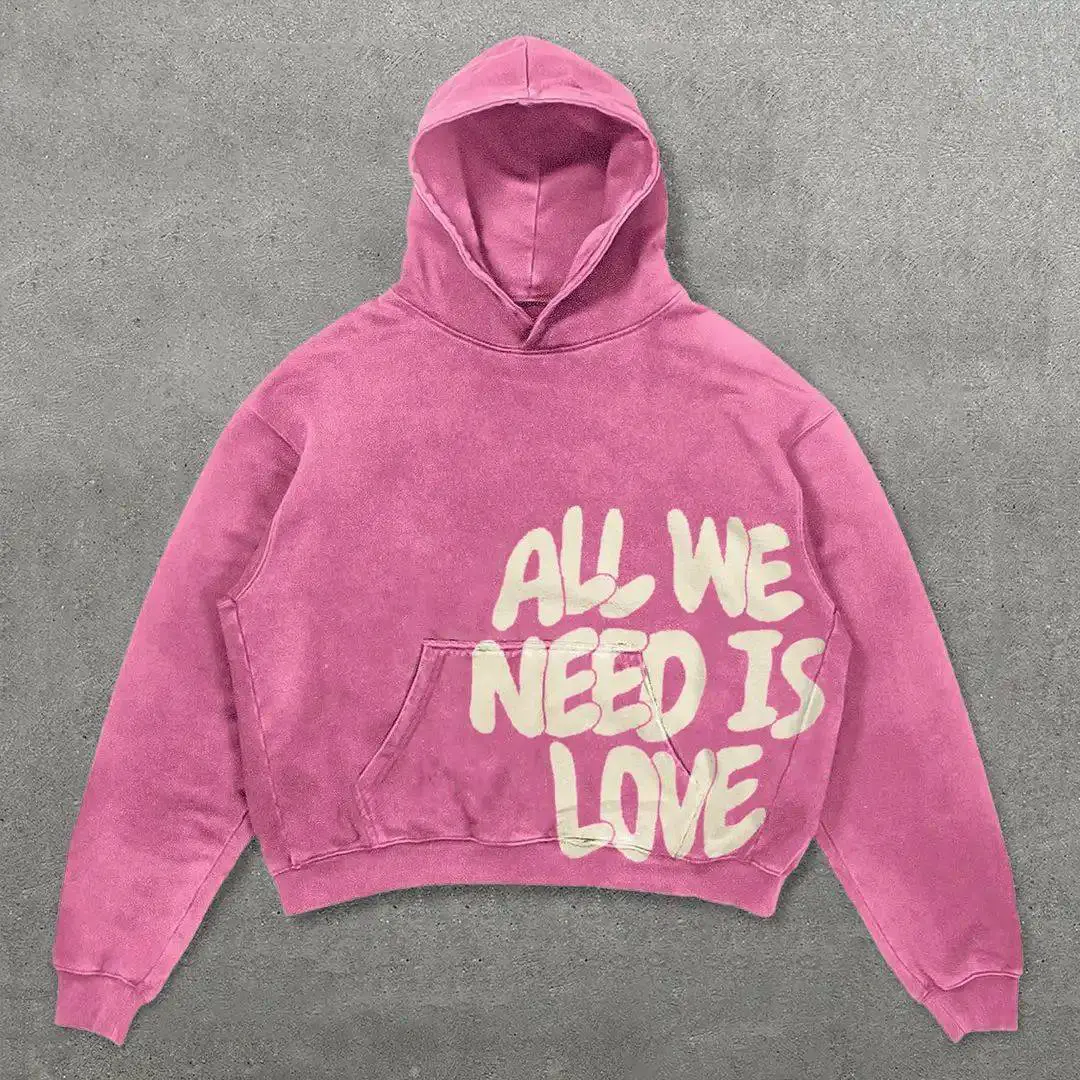 Hoodie Y2K Sweatshirt Mens Womens Hip Hop Letter Graphic Pri