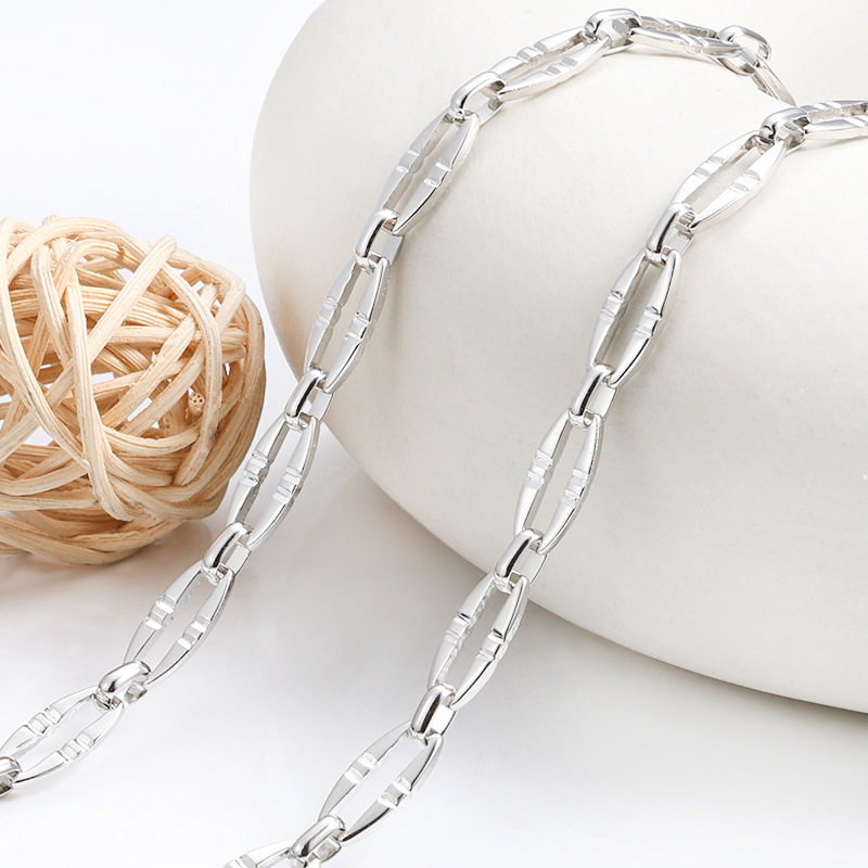 Stainless steel diamond chain handmade cross chain does not fade simple necklace bracelet stainless steel chain diy wholesale