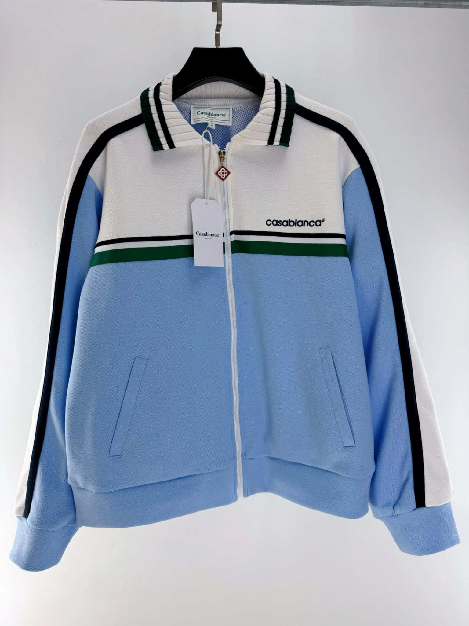 CASABLANCA striped color blocked letter embroidery casual set