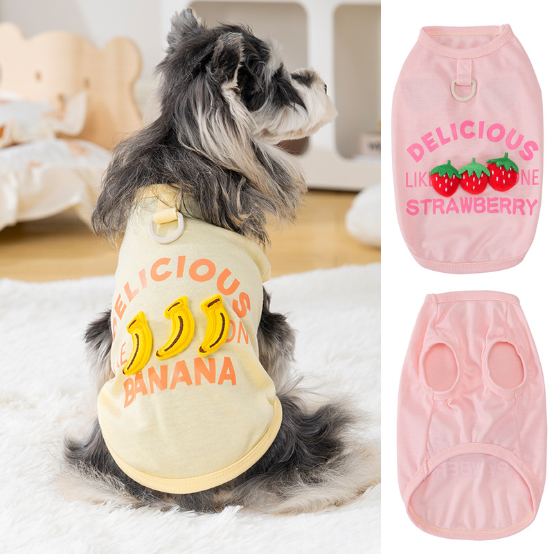 Pet Clothes, Dog and Cat Clothes, Pet Apparel, New Spring and Summer Styles, 26 3D Doll Fruit Vests