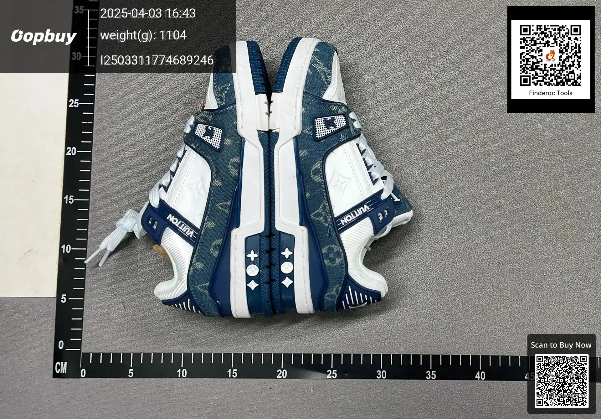 Louis Vuitton LV Trainer Denim Monogram