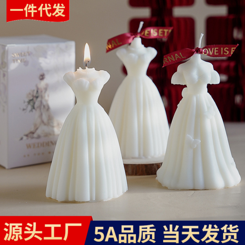 Bridal wedding aromatherapy candle hand gift wholesale wedding fragrance gift candle creative handmade modeling wax