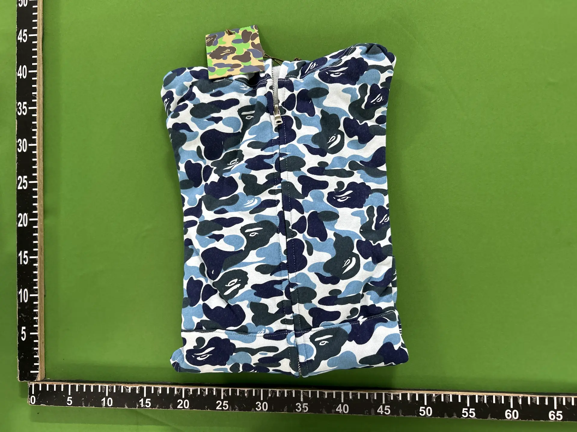 A Bathing Ape Full Zip Hoodie Blue Camo