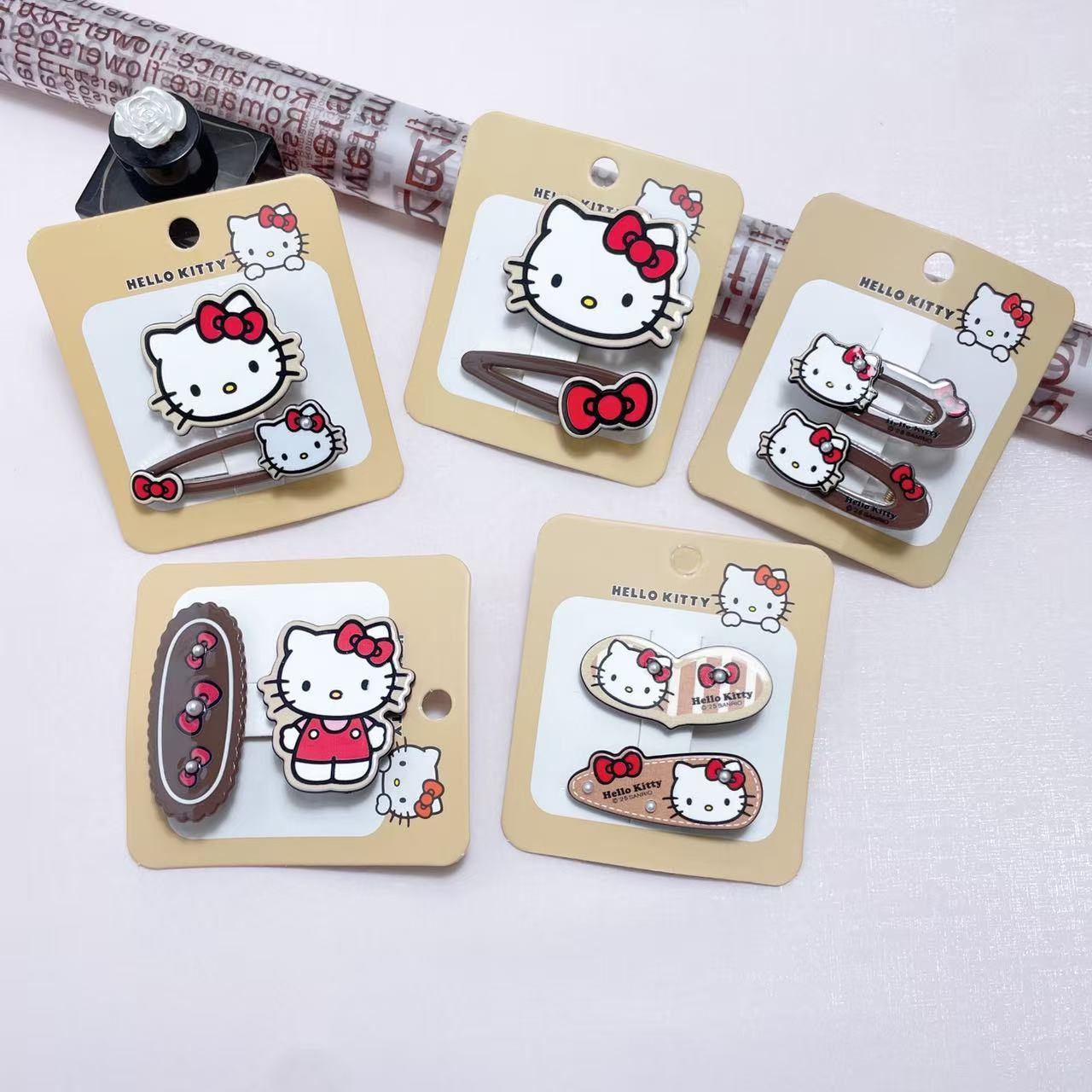 Officially Licensed Sanrio Hello Kitty Cute Cartoon Hair Clip in Melard Colors