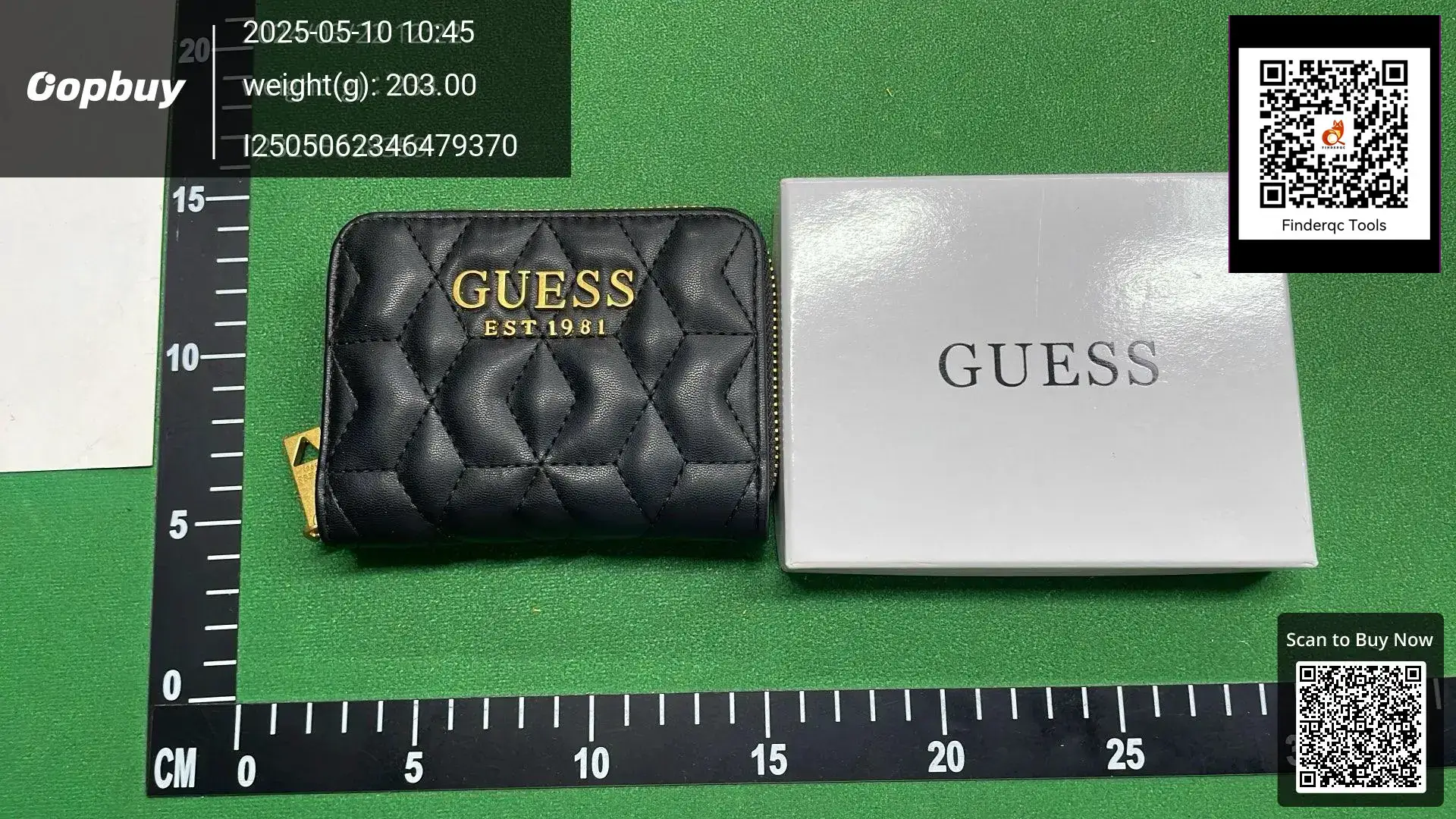 Guess Women's Black Quilted Wallet