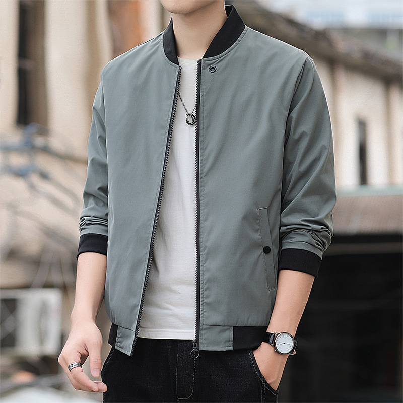 2025 New Spring and Autumn Men's Jackets Korean Style Trendy Youth Casual Jackets Autumn and Winter Stand Collar Baseball Uniforms Men's Clothing
