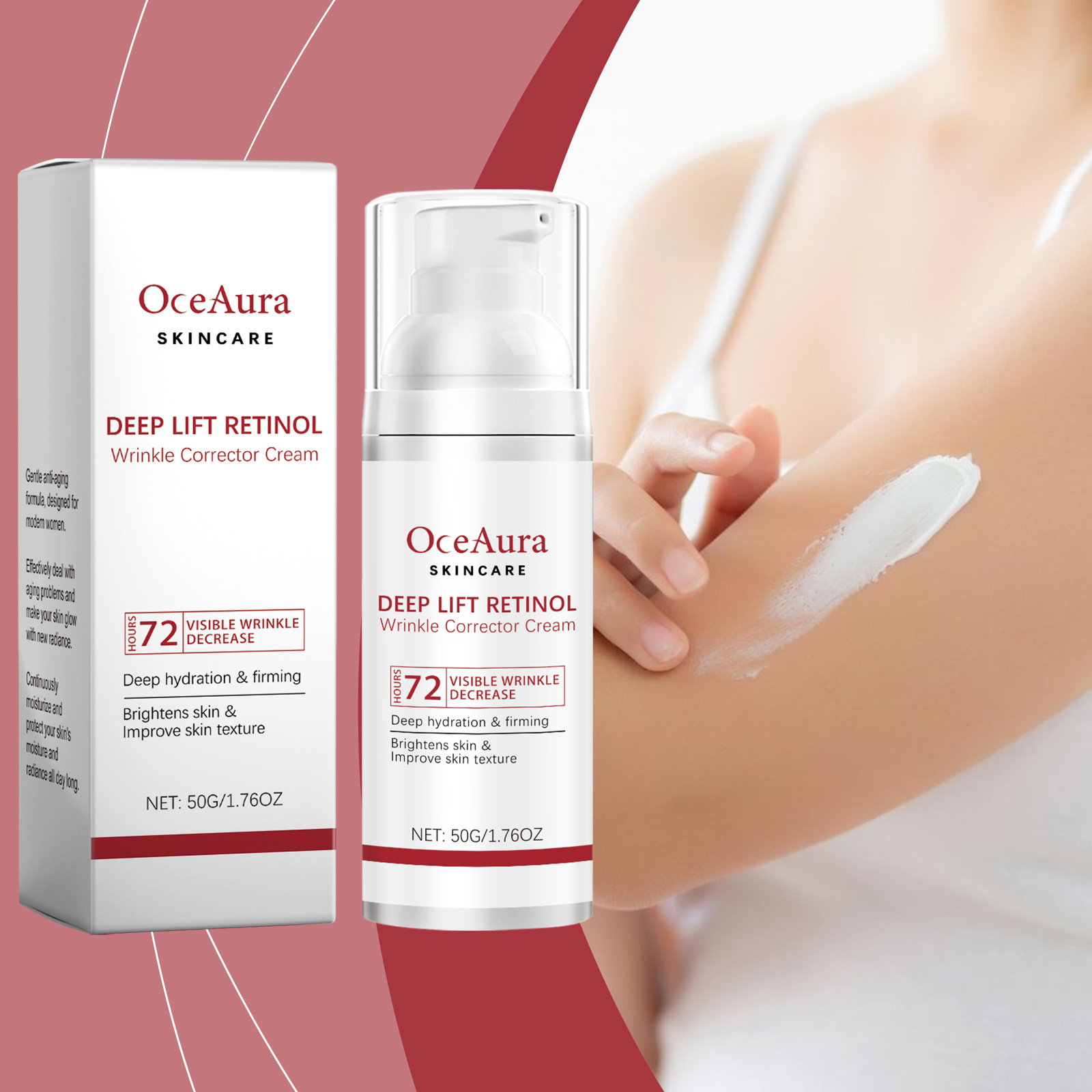 Oceaura Retinol Care Cream Gentle Hydration Daily Moisturizing Nourishing Skin Softening Care Body Lotion