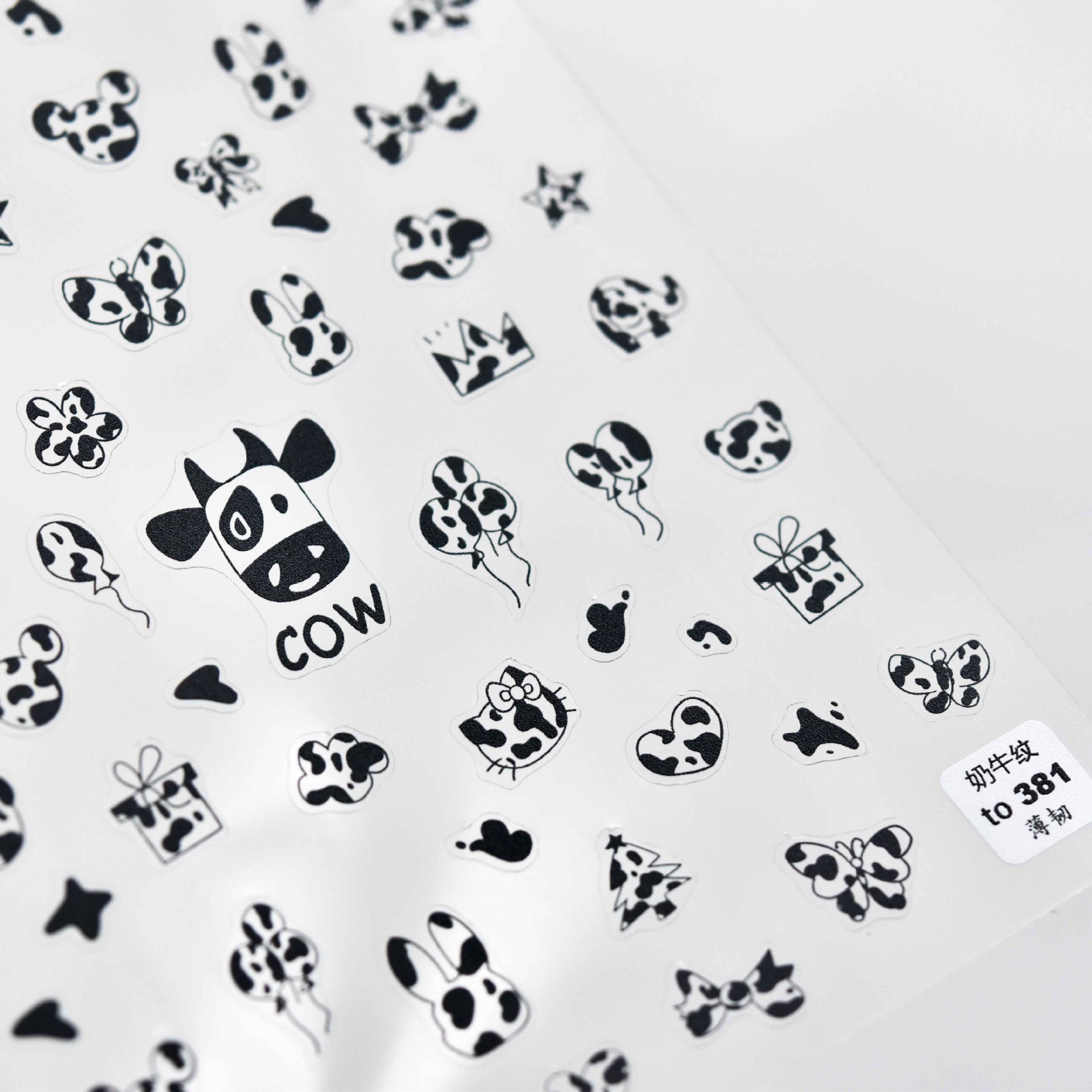 tomoni thin tough 381 hot season cute nail sticker Japanese style 5d nail sticker Black Milk pattern