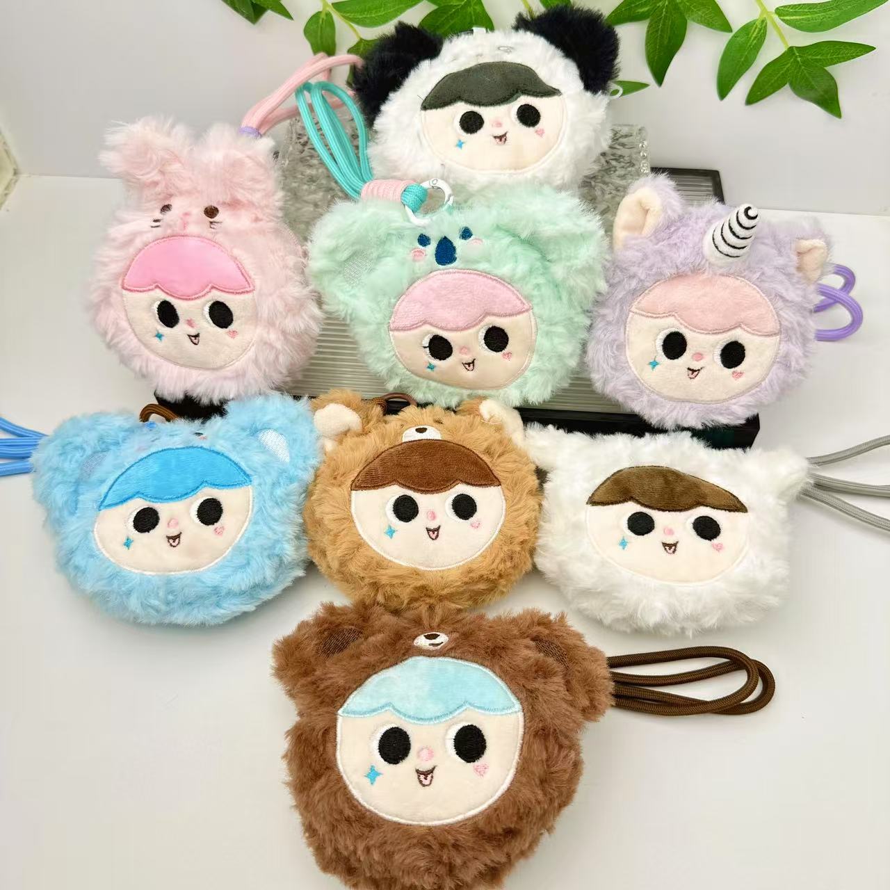 Popular Cross-Dressing Doll Three-Year-Old Coin Purse Internet Celebrity Keychain Doll Doll Cute Plush Pendant School Bag Hanging Jewelry