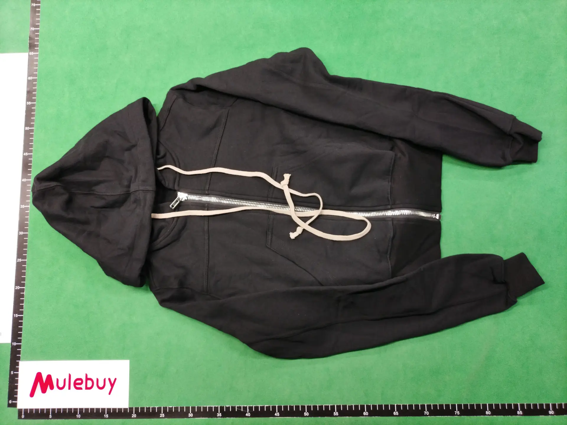 Ro2024 Autumn/Winter New Women's Basic Color-Block Solid Black Double-Line Ribbon Decorated Hooded Slim-Fit Short Sweatshirt Hoodie