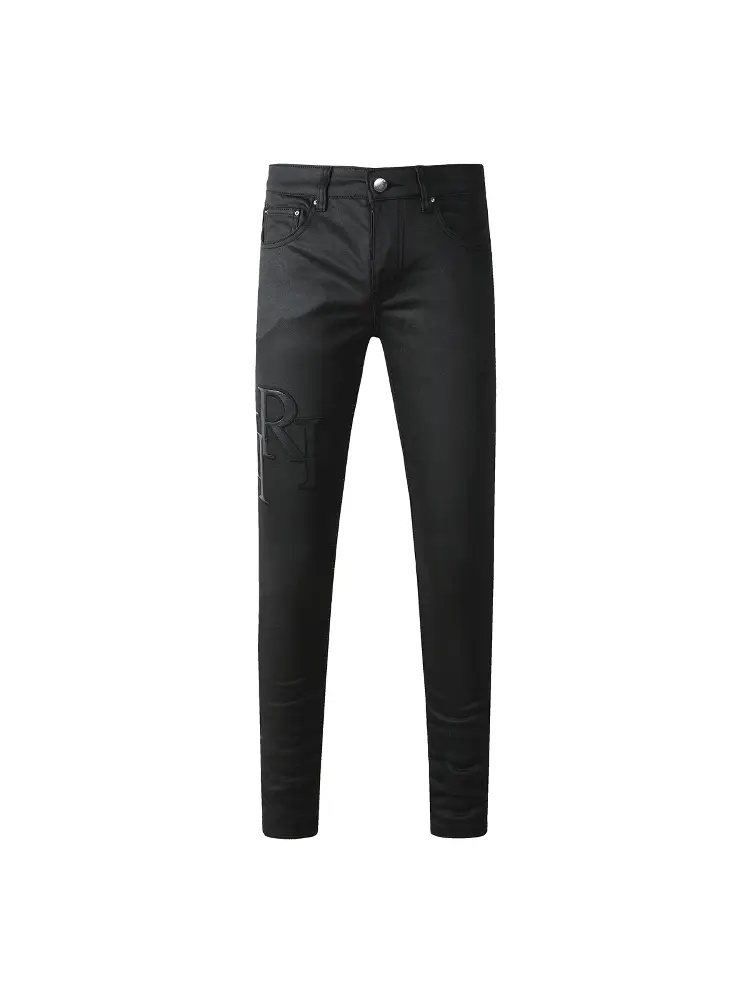 Amr Jeans Mx1 a American-Style Slim-Fit Pants, High Street Patchwork Skinny Men's Jeans