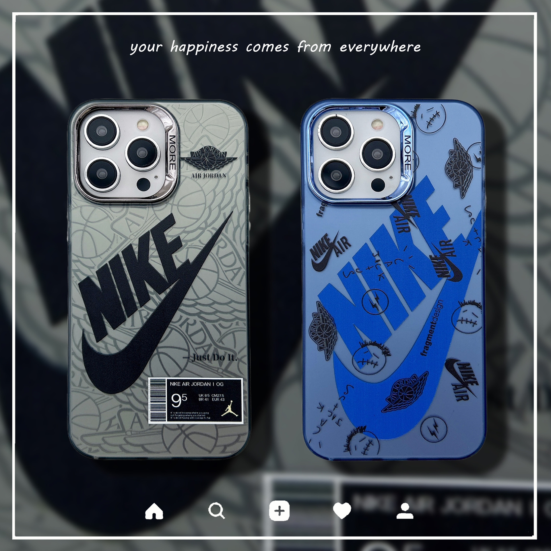 IMD electroplated European and American fashion brand iPhone15promax phone case 14 frosted new 13 color silver high-grade case