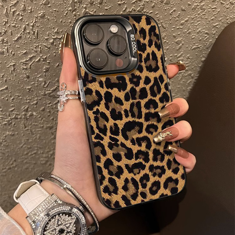 Mysterious Leopard Print Suitable for iPhone 17 Pro Max 16 Apple Phone Case 14Pm/13/12/15 Color Silver Ind11