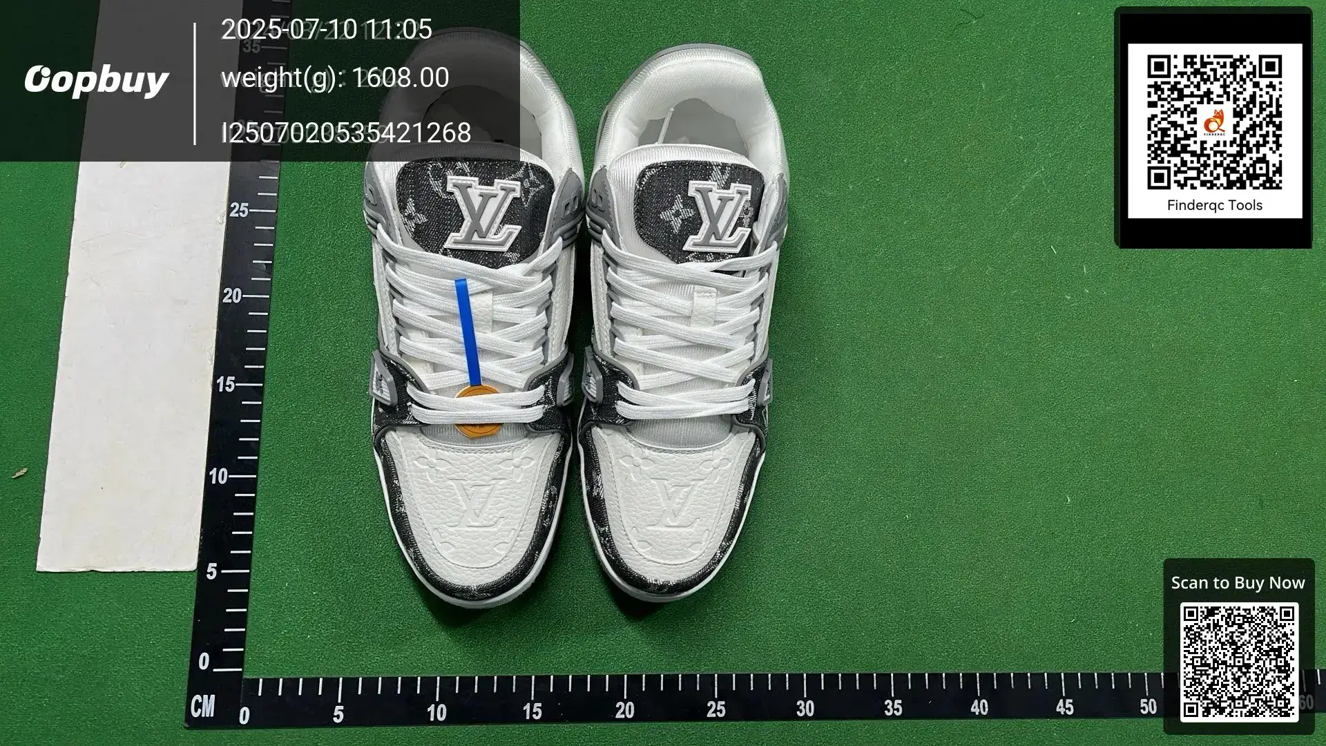 Louis Vuitton LV Trainer White Grey