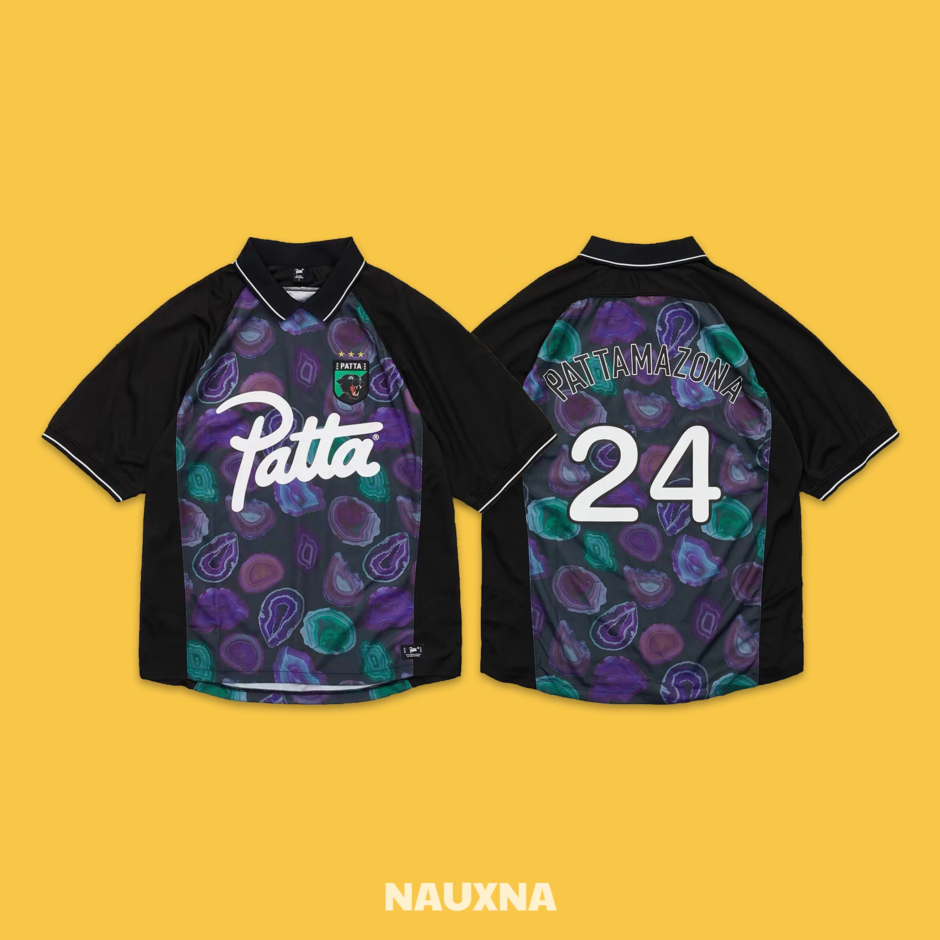 PATTA AGAATHE FOOTBALL JERSEY Retro Printed Logo Football Suit Trendy Polo Shirt