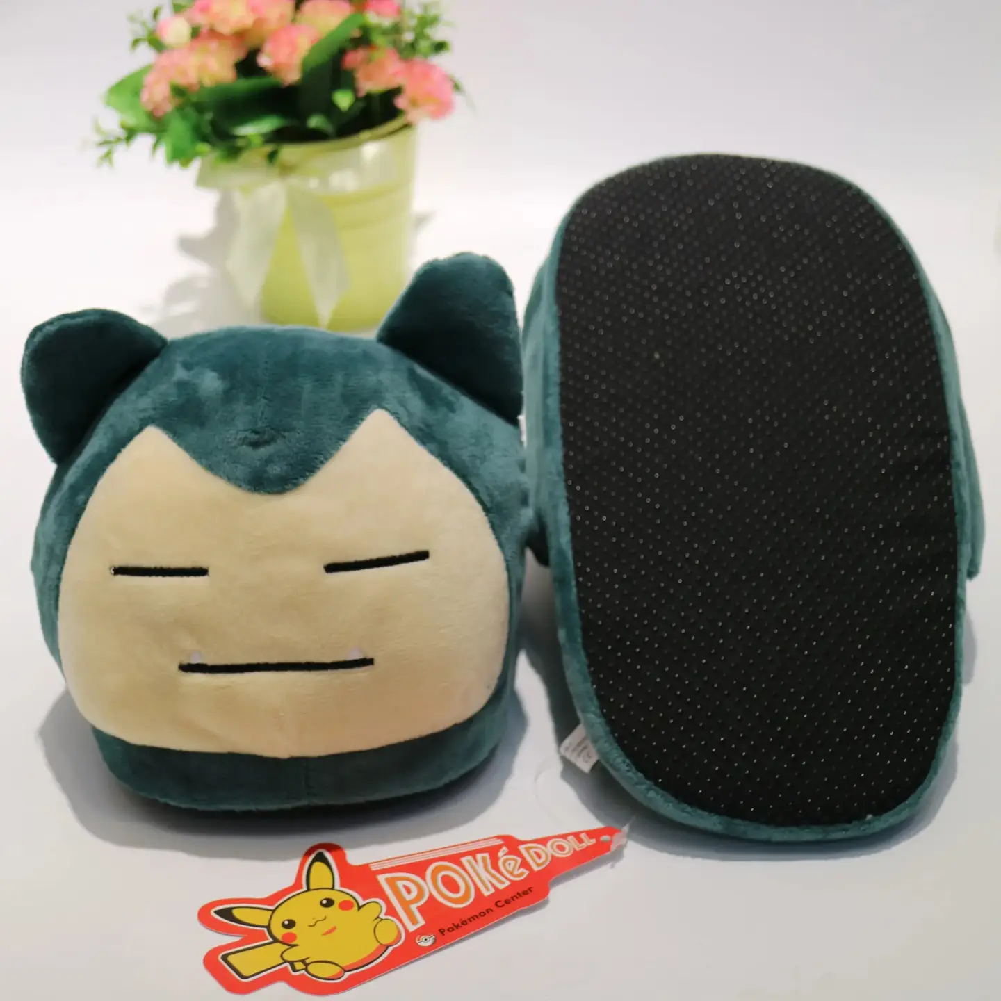 Cute Korean-Style Cartoon Kirby Plush Winter Indoor Home Cotton Slippers for Men and Women Couples, Warm, Non-Slip, Thick-Soled