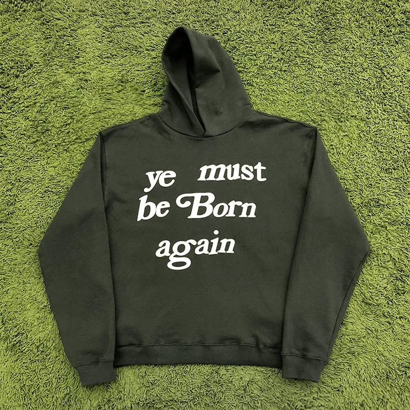 Kanye Fei Dong Same Style CPFM YE MUST BE BORN AGAIN Foam Printed Hoodie Sweatshirt Hoodie