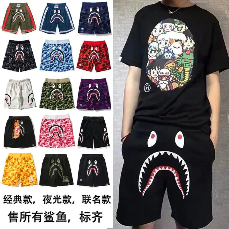 夏季薄款宽松印花街头青少年运动男女情侣