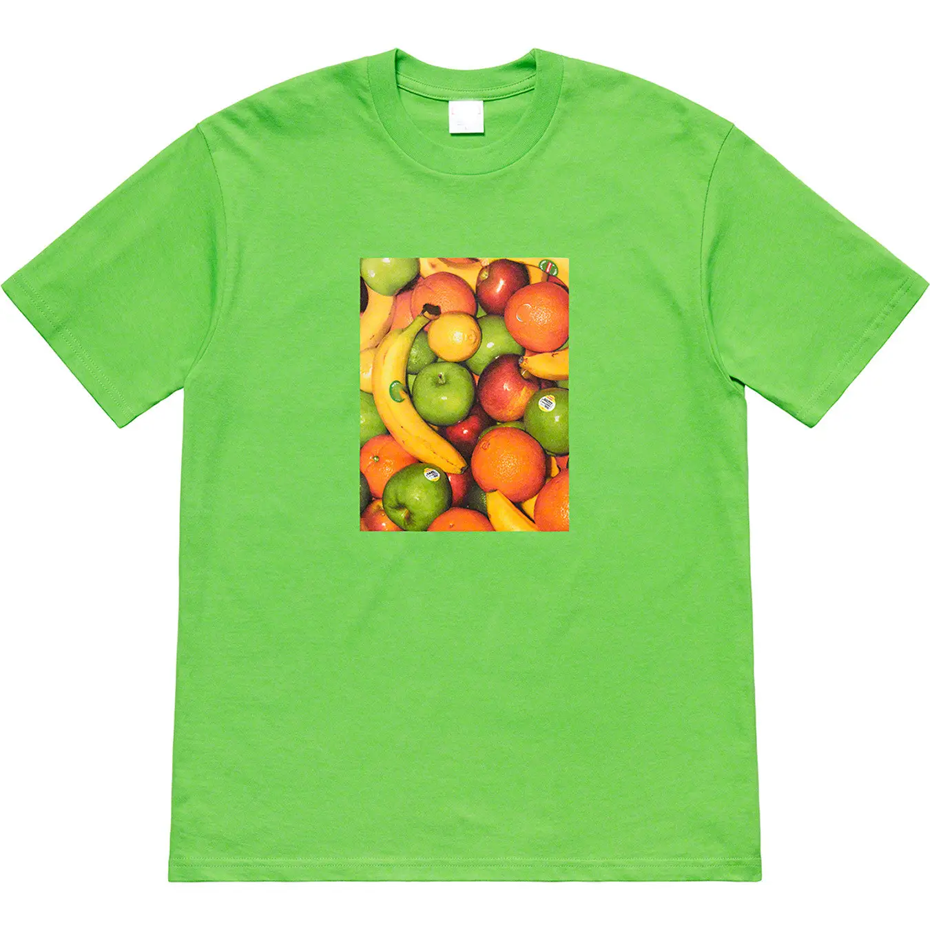 19Ss Fruit Tee Banana Orange Fruit Print Photo Short-Sleeved T-Shirt Pure Cotton Bottoming Shirt for Men and Women Trendy