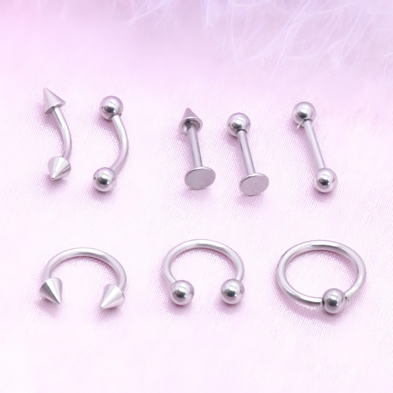 Factory direct cross-border Europe and the United States simple nose ring stainless steel nose ring stud earrings human body piercing earrings manufacturers wholesale