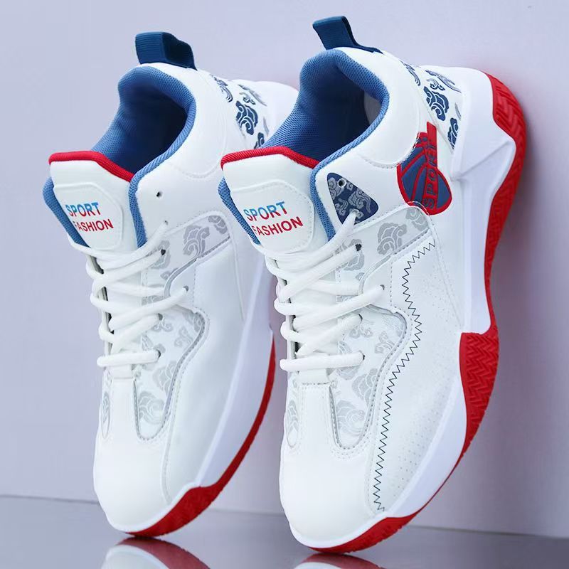 Men's Casual Shoes Basketball Shoes Men's Shoes Waterproof Autumn New Leather High-top sneaker Wear-resistant Non-slip Shoes for Students