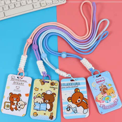 Mai Pin Stationery Rilakkuma Card Holder Student Campus Id Card Bus Card Access Card Work Id Card Protective Cover