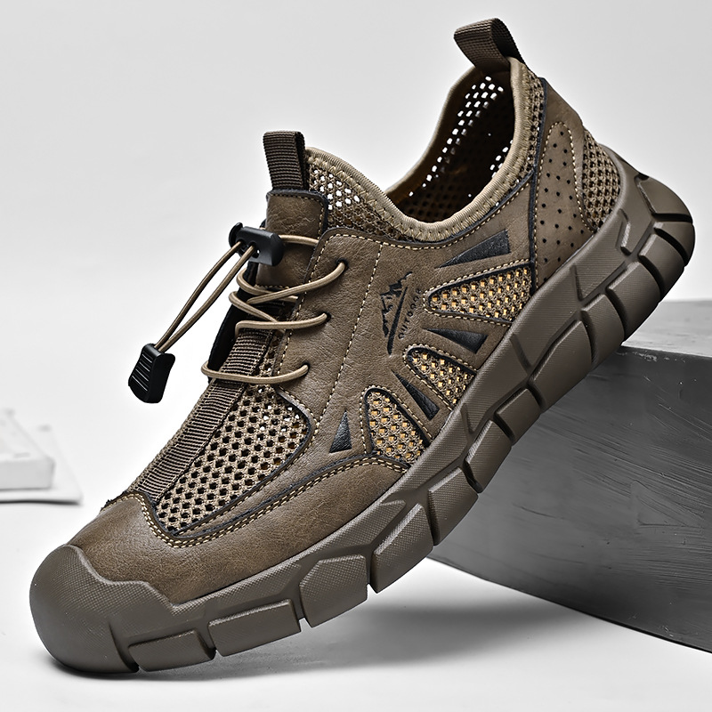 Mesh Shoes Men's 2024 New Summer Breathable sneaker Soft Sole Non-slip All-match Outdoor Casual Lightweight Jogging Shoes