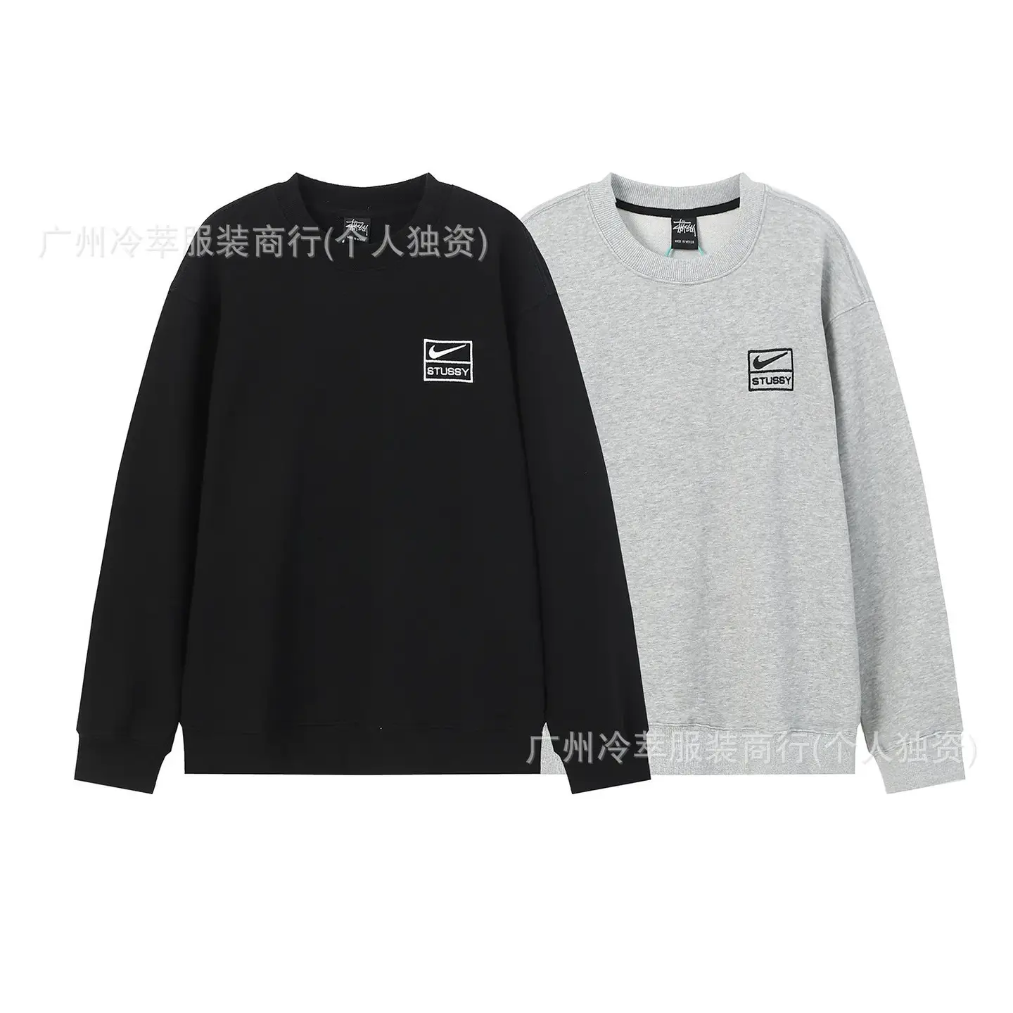 24 In-Stock Cross-Border European and American Foreign Trade S Letter Collaboration Series Embroidered Loose Simple Terry Set Dropshipping