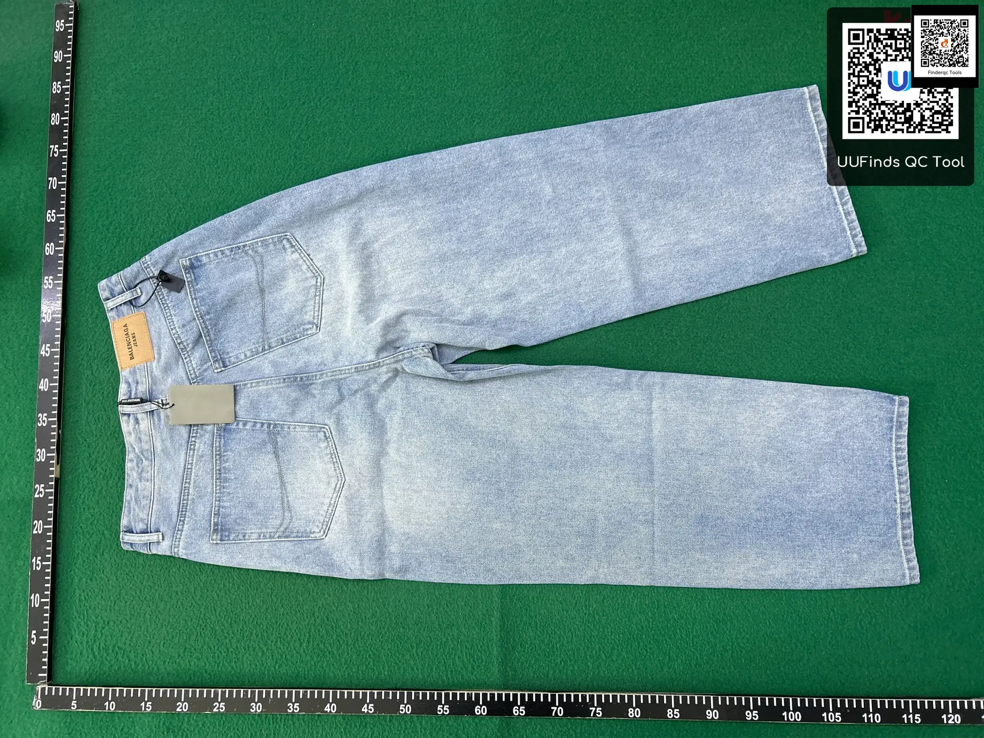 Balenciaga Light Blue Wide-Leg Denim Pants