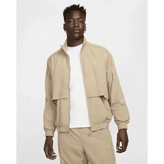 Correct New Embroidered Small Label Reflective Stitching Stand Collar Jacket Woven Jacket Windproof Men's and Women's Loose Windbreaker