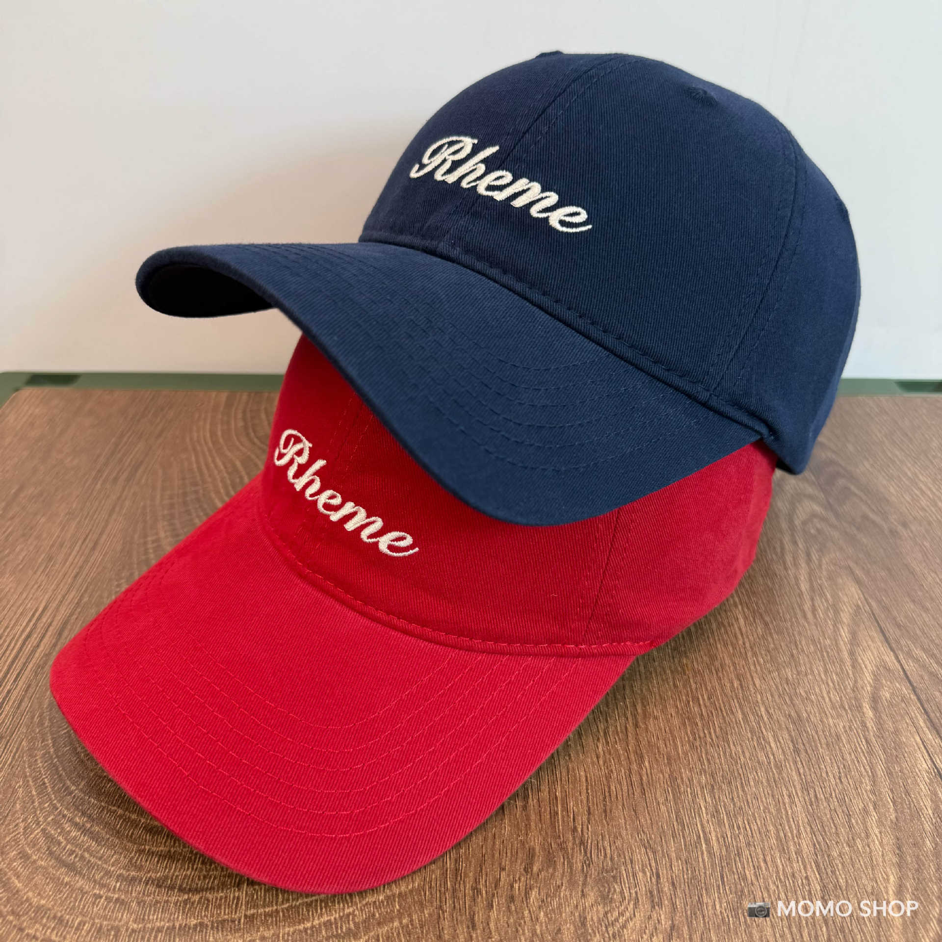 Korean Style Trendy Brand Rheme Embroidered Baseball Cap Couple Style Spring and Summer Sunshade Cap for Large Head Circumference, Makes Face Look Smaller, Ins-Style Duckbill Cap