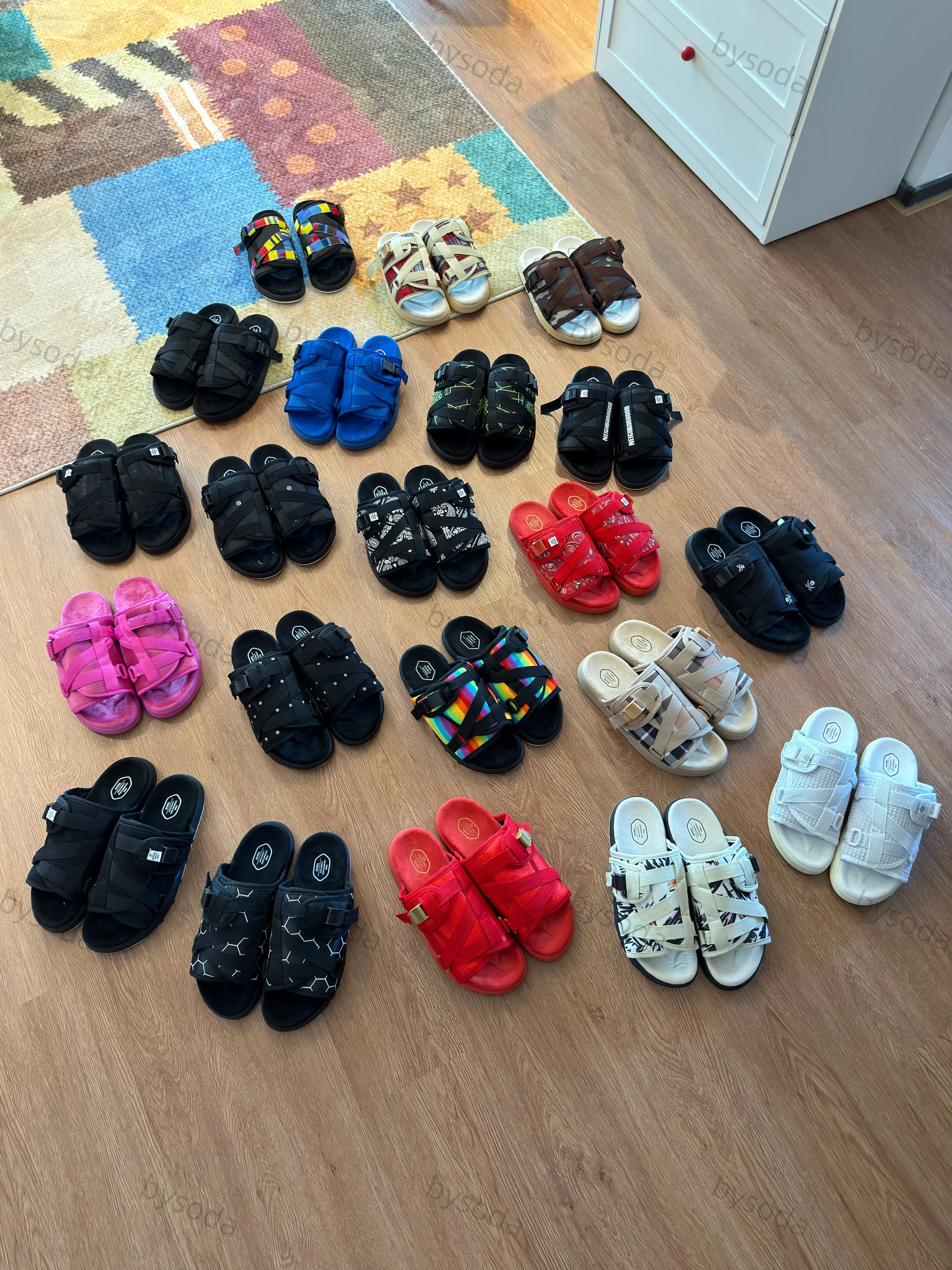 Non-Visvim Christo Self-Tie Half-Slip Sandals, Same Style as Carti, G-Dragon, Shawn Yue, and Rocky Foto QC de TAOBAO na Qualit.ly