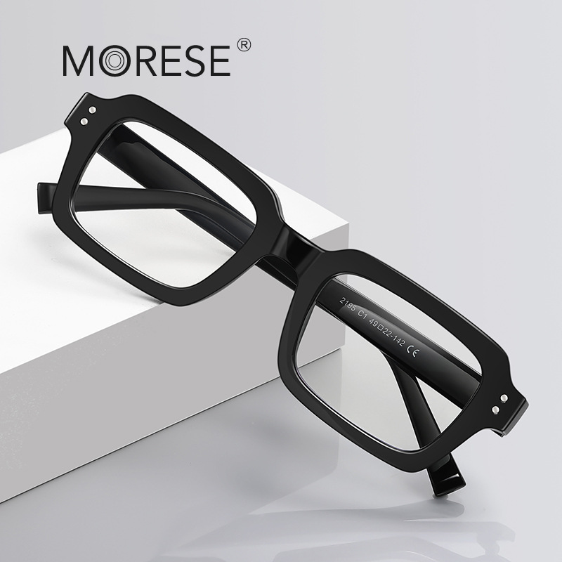 Korean style square glasses frame 2195 unisex retro anti-blue light flat mirror simple TR high quality glasses frame