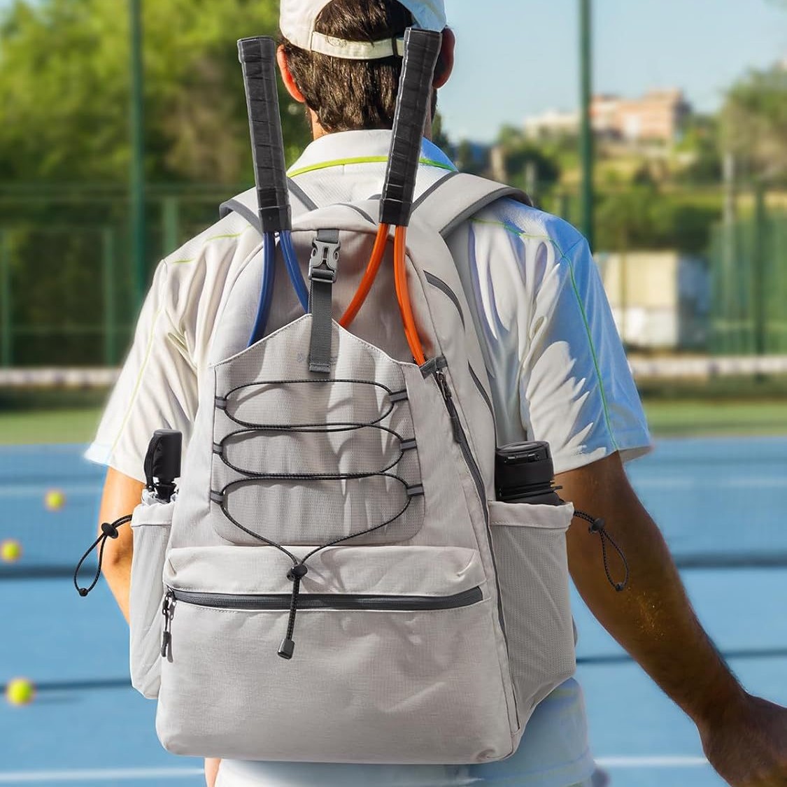 Cross-border Fashion Outdoor Sports Tennis Bag Shoulder Crossbody Bag Multi-function Large Capacity Racquet Bag with Shoes Partition Bag