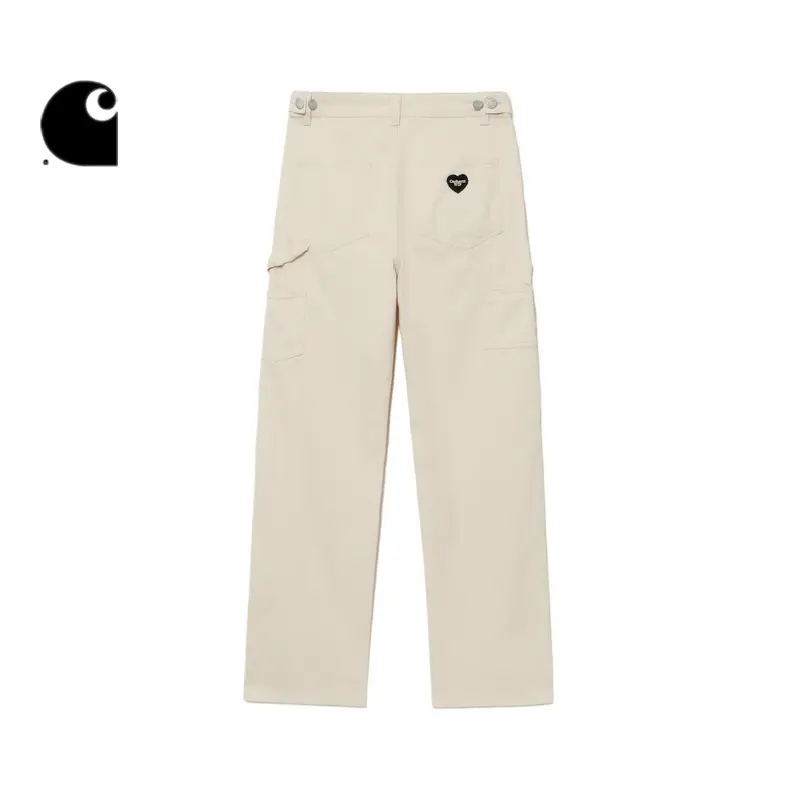 Carhartt Wip Cargo Pants Women's Spring and Summer New Classic Heart Logo Cloth Patch Multi Flap Pocket pants I034832O